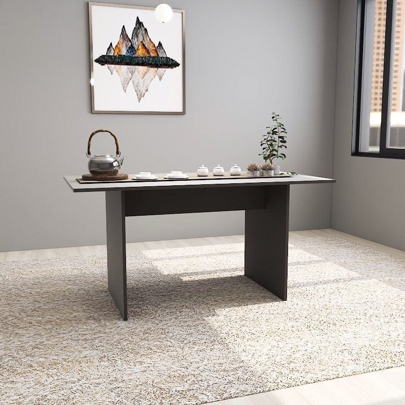 Americana Scratch Proof Dining Table - Gemini Base AD2 picket and rail