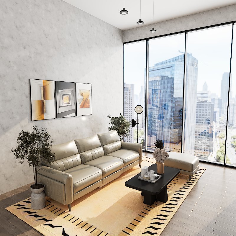 Americana Seattle 2.64m 3-Seater Zero Wall Full Top Grain Leather Electric Recliner Sofa (I) picket and rail