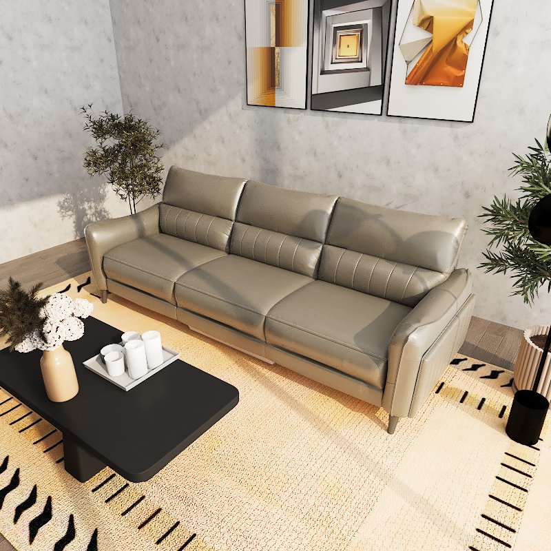 Americana Seattle 2.64m 3-Seater Zero Wall Full Top Grain Leather Electric Recliner Sofa (I) picket and rail