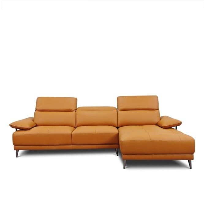 Americana Sectional L-Shaped Fabric Sofa with Adjustable Headrests #MB0637 picket and rail