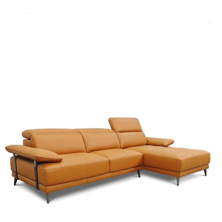Americana Sectional L-Shaped Fabric Sofa with Adjustable Headrests #MB0637 picket and rail