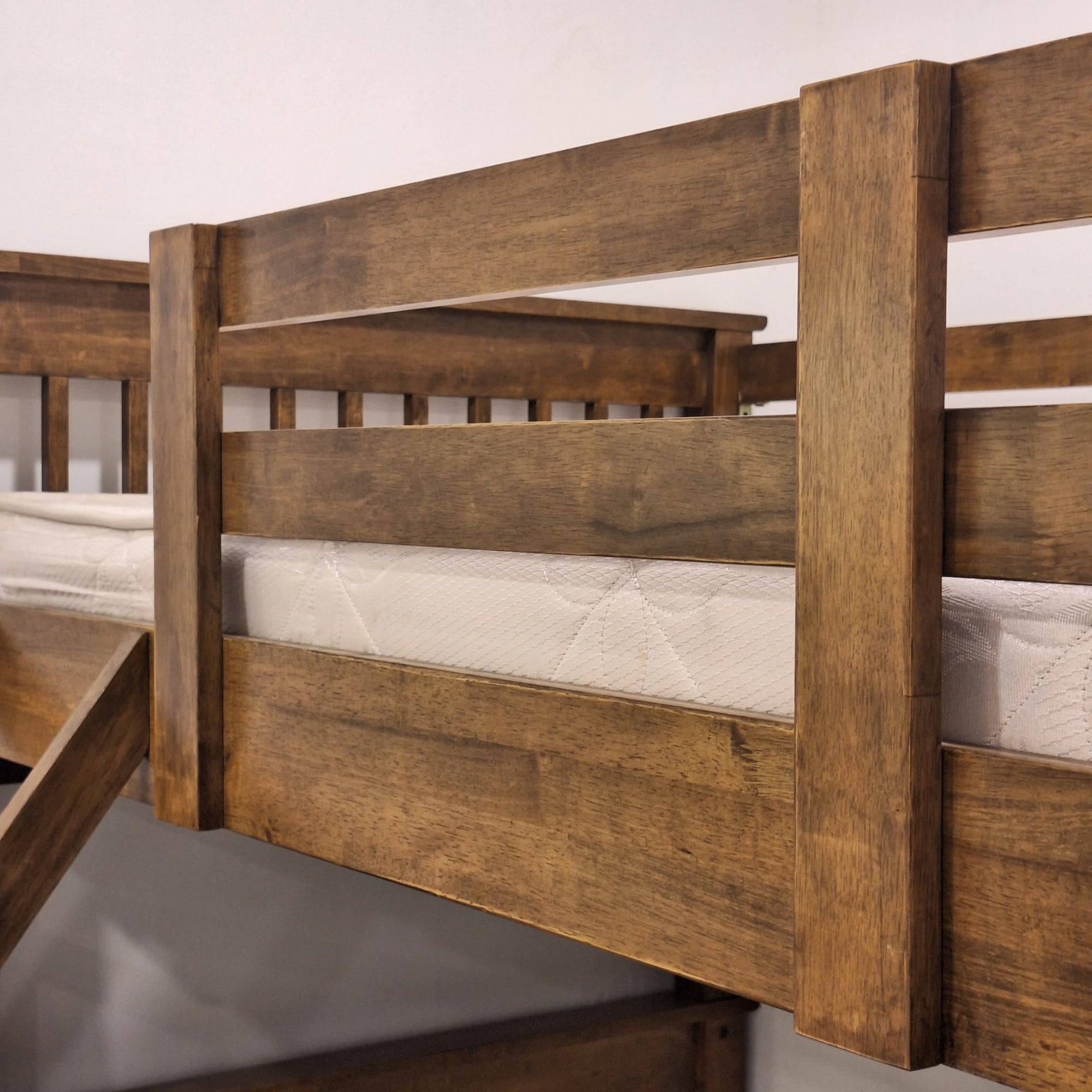 Americana Solid Wood Convertible Double Decker Triple Bunk Bed With Pu ...