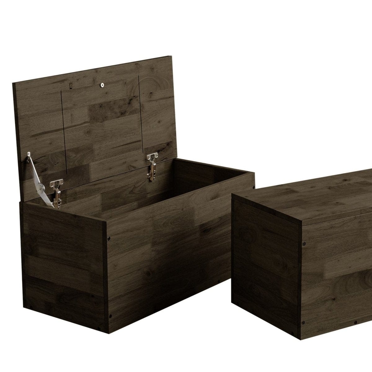Americana Solid Wood Tatami Rectangular Side Cabinet Storage Box (WIL-5155-1) picket and rail