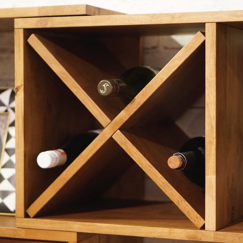 Americana Solid Wood Wine Holder (WIL-7092) picket and rail