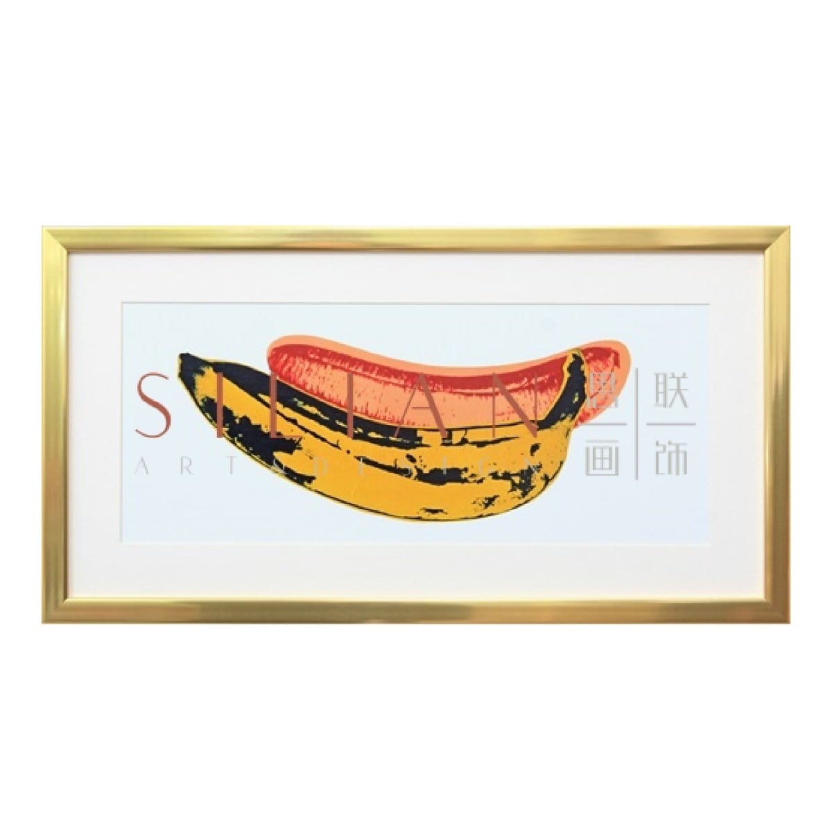 Andy Warhol - Banana, 1966 Licensed Print (PT2292) picket and rail