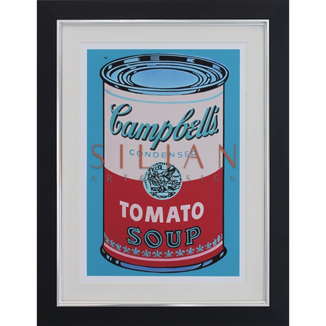 Andy Warhol - Colored Campbell&#39;s Soup Can, 1965 (pink &amp; red)  (PT1809) picket and rail