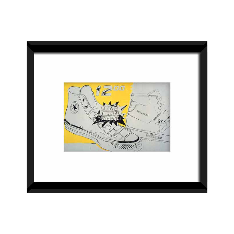 Andy Warhol "Converse Extra Special Value" c. 1985-86 | Licensed Art Print | Framed Art | Lithograph | Pop Art picket and rail