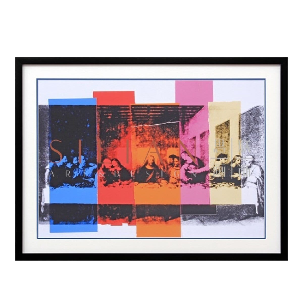 Andy Warhol - Detail Of The Last Supper, 1986 Licensed Print (PT2284) picket and rail