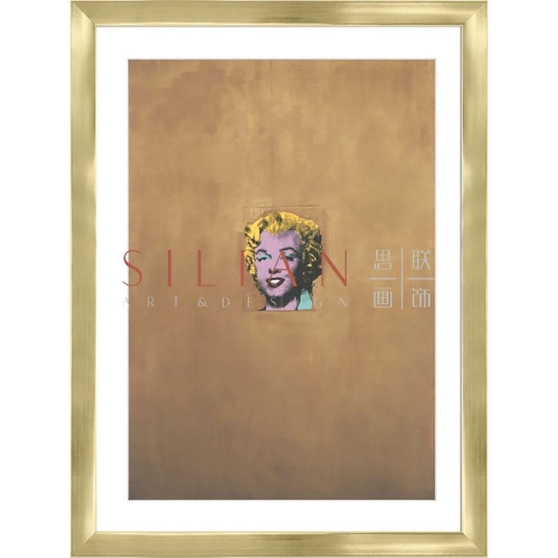 Andy Warhol - Gold Marilyn Monroe, 1962 Licensed Print (PT2070) picket and rail
