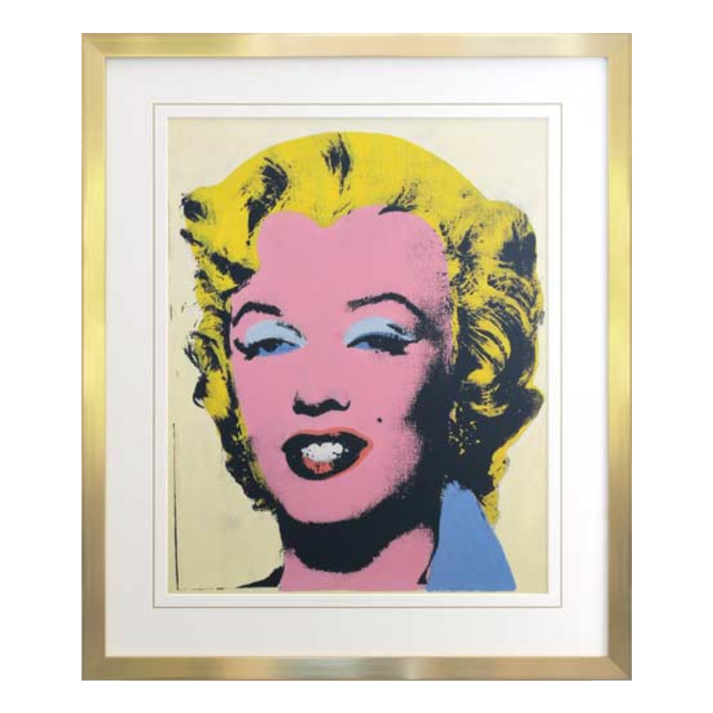Andy Warhol "Lemon Marilyn", 1962 | Licensed Art Print | Framed Art | Lithograph | Pop Art picket and rail