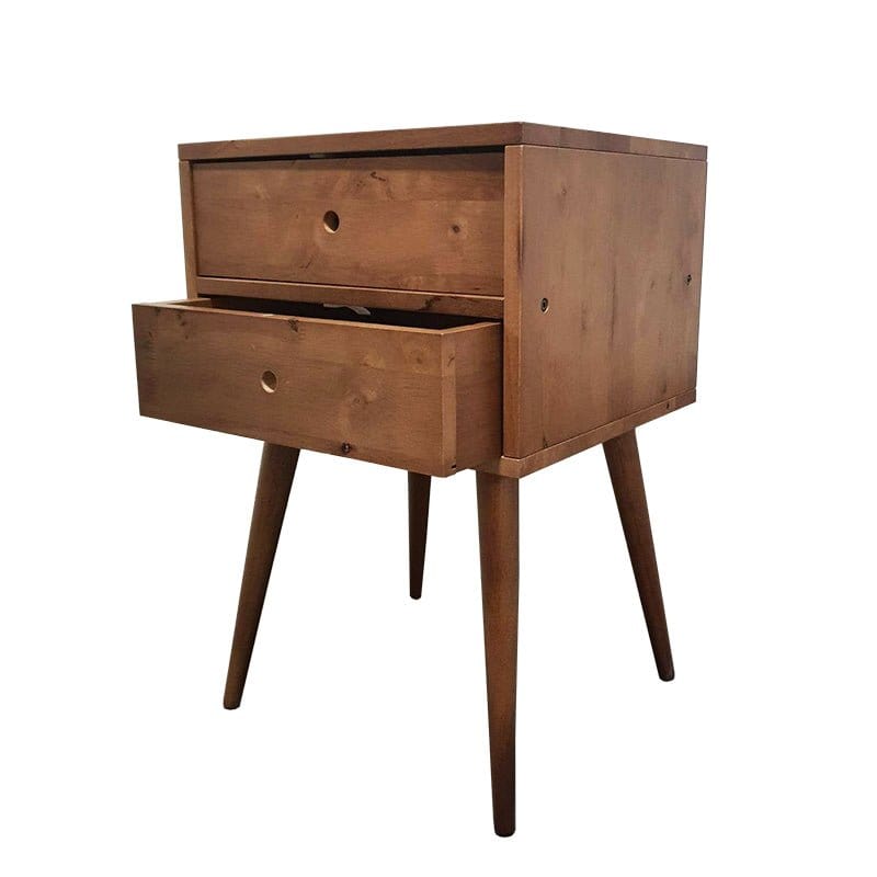 Ashton 2-Drawer Solid Wood Nightstand (WIL-4769) picket and rail