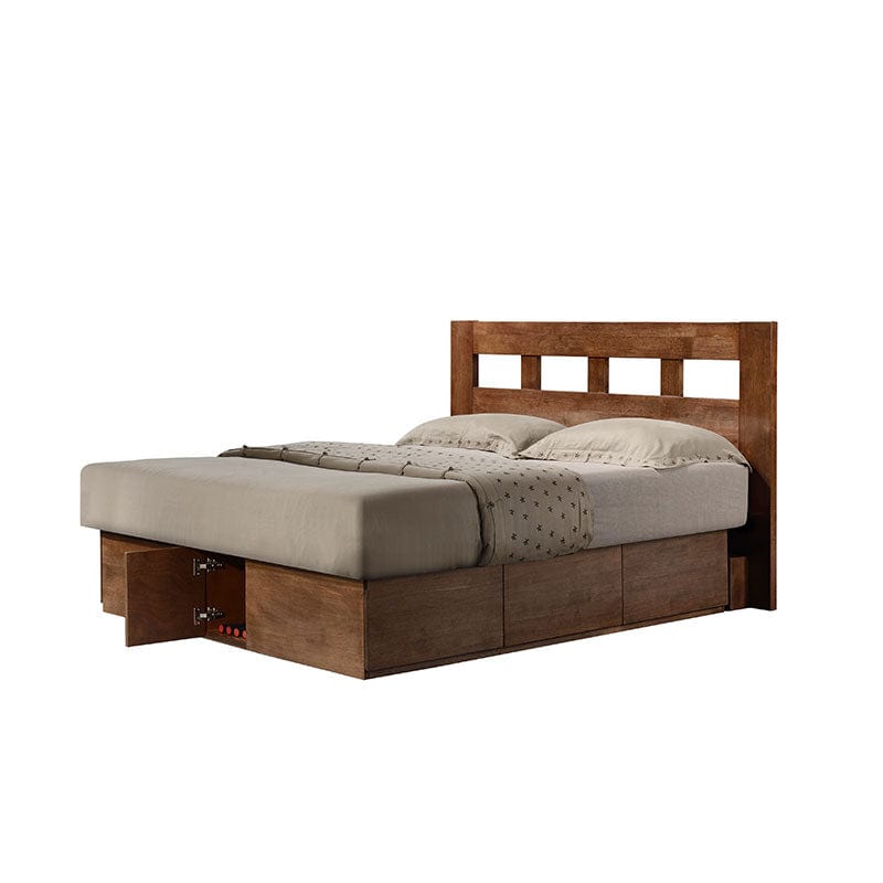 Ashton 6-Drawer Solid Wood King Platform Storage Bed picket and rail