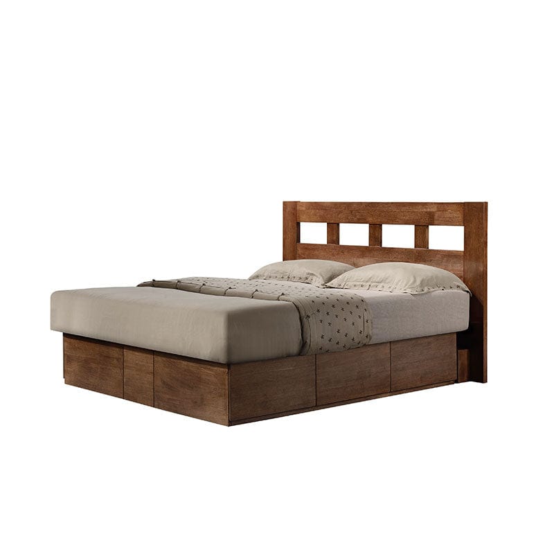 Ashton 6-Drawer Solid Wood King Platform Storage Bed picket and rail