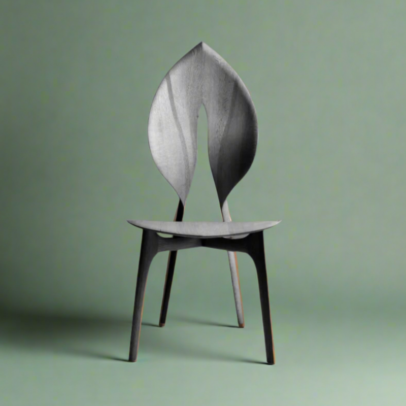 Autumn Lounge (CH2412) - Custom Solid Wood American Oak Dining Chair Mid-Century Architect-Inspired Scandinavian Minimalist picket and rail