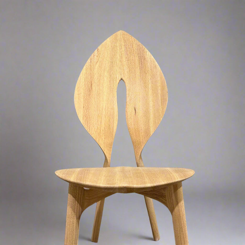 Autumn Lounge (CH2412) - Custom Solid Wood American Oak Dining Chair Mid-Century Architect-Inspired Scandinavian Minimalist picket and rail