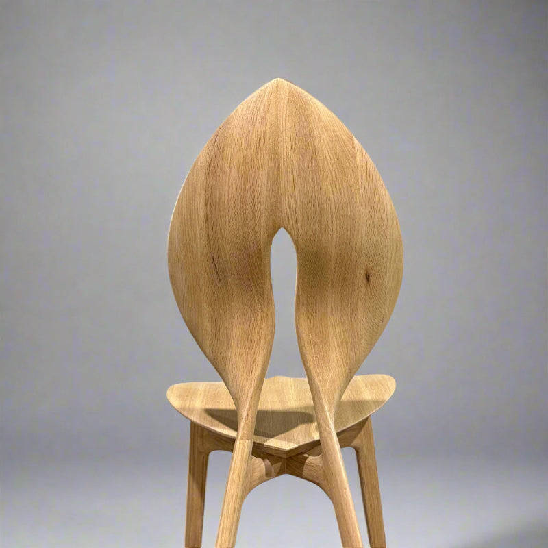 Autumn Lounge (CH2412) - Custom Solid Wood American Oak Dining Chair Mid-Century Architect-Inspired Scandinavian Minimalist picket and rail