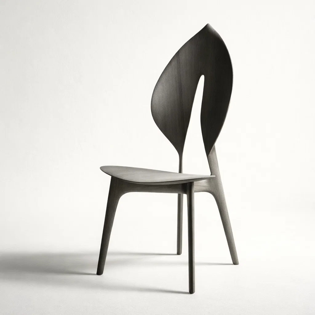 Autumn Lounge (CH2412) - Custom Solid Wood American Oak Dining Chair Mid-Century Architect-Inspired Scandinavian Minimalist picket and rail