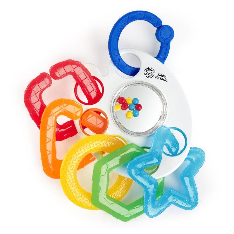 Baby Einstein Shake Rattle &amp; Soothe Teether Links Ring Toy BS12355 picket and rail
