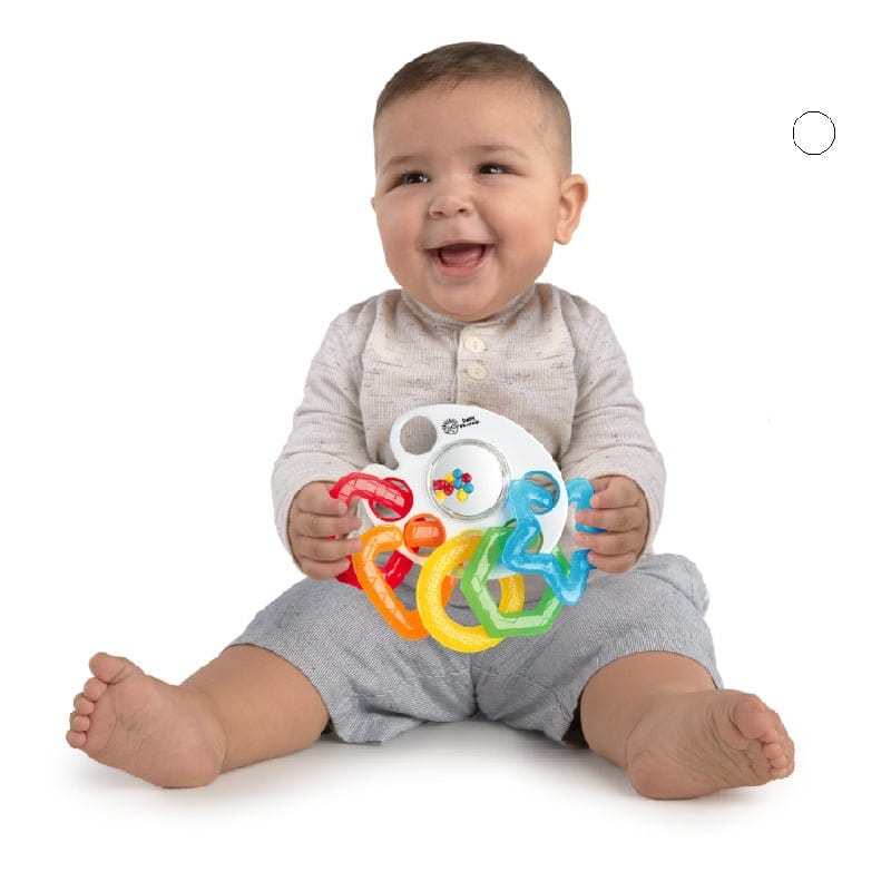 Baby Einstein Shake Rattle &amp; Soothe Teether Links Ring Toy BS12355 picket and rail