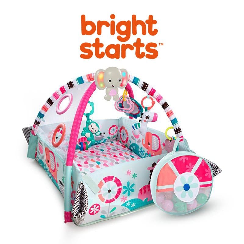 Bright Starts 5-in-1 Your Way Ball Play Activity Gym - Pink BS10786 picket and rail