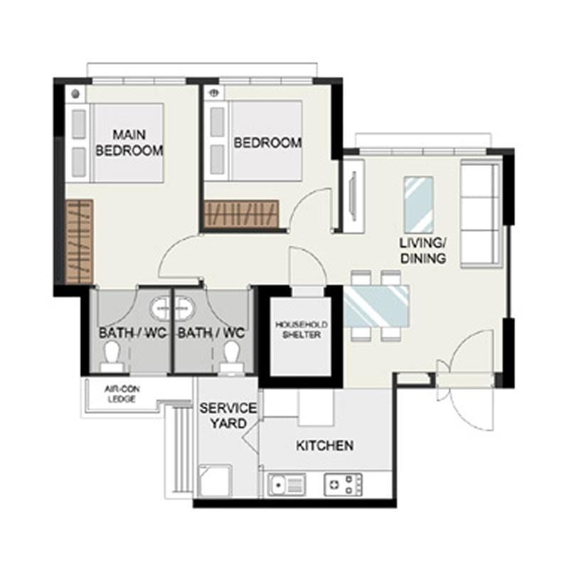 BTO 3-Room Basic Home Renovation Package picket and rail