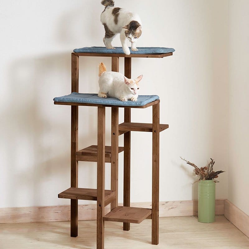 Cat/Dog/Pet Solid Wood Climbing Tall Play Rack (WIL-0123) picket and rail