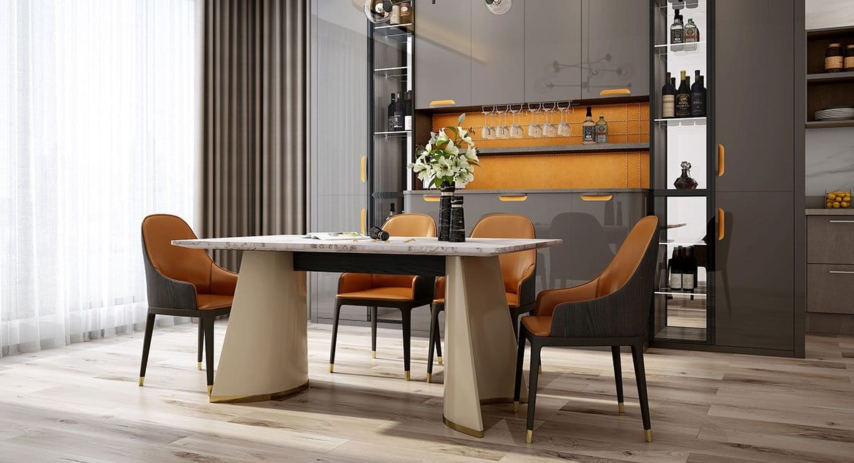 Cavalli Italia® AIRY Modern Dining Set picket and rail