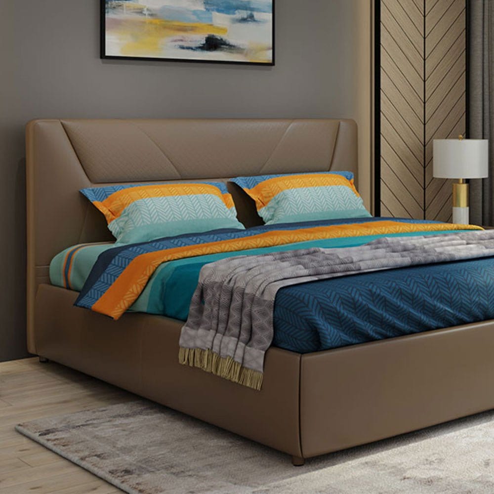Cavalli Italia® DILO Modern Leather Upholstered Bed picket and rail