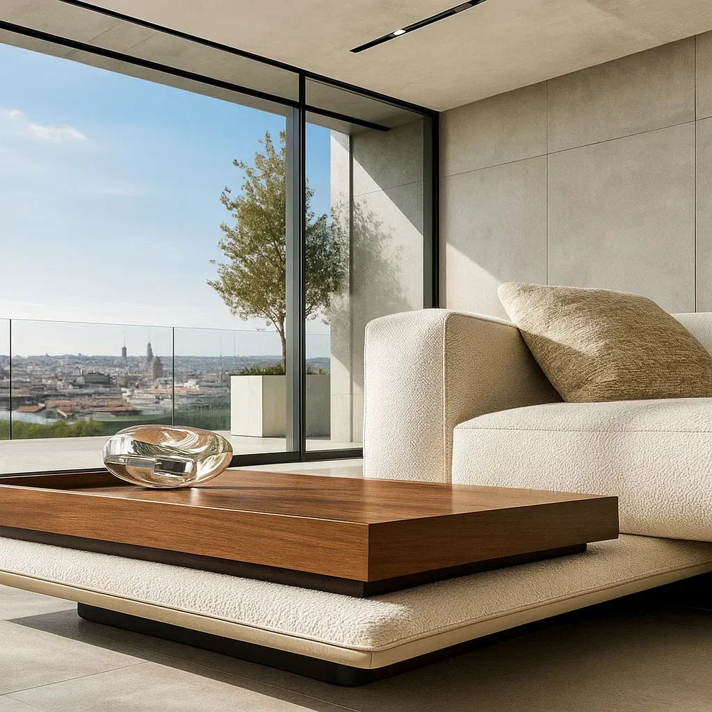 Cavora (SF12004) - Italian Minimalist Custom Sofa Bespoke in Leather & Fabric picket and rail