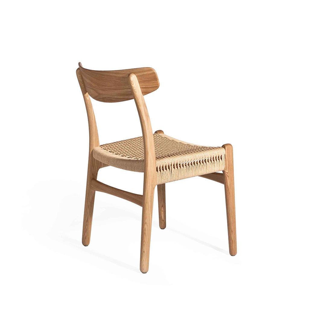 Chea Wooden Dining Chair - Solid American Ash Woven Paper Cord Seat (CH9310) picket and rail