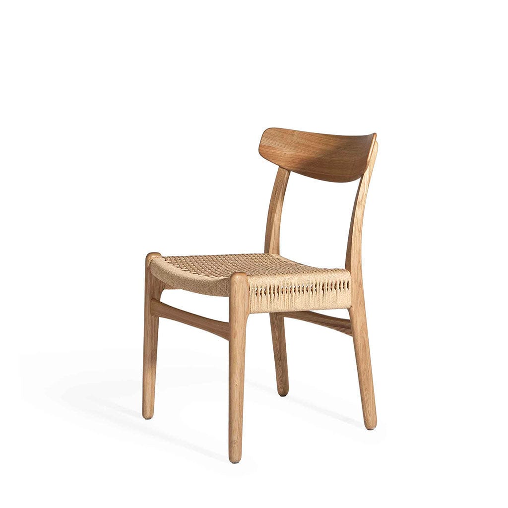 Chea Wooden Dining Chair - Solid American Ash Woven Paper Cord Seat (CH9310) picket and rail