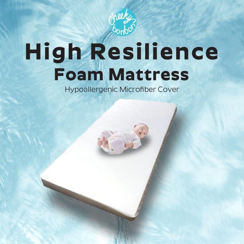 Cheeky Bon Bon Hypoallergenic High Resilience Foam Baby Mattress (70x132x7.5cm) CK813 picket and rail