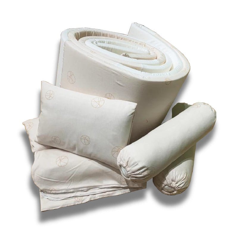 Cheeky Bon Bon Soft Cotton Jersey 9pc Baby Cot Complete Set for Newborn (60x120cm) CKLM038/60-CD picket and rail