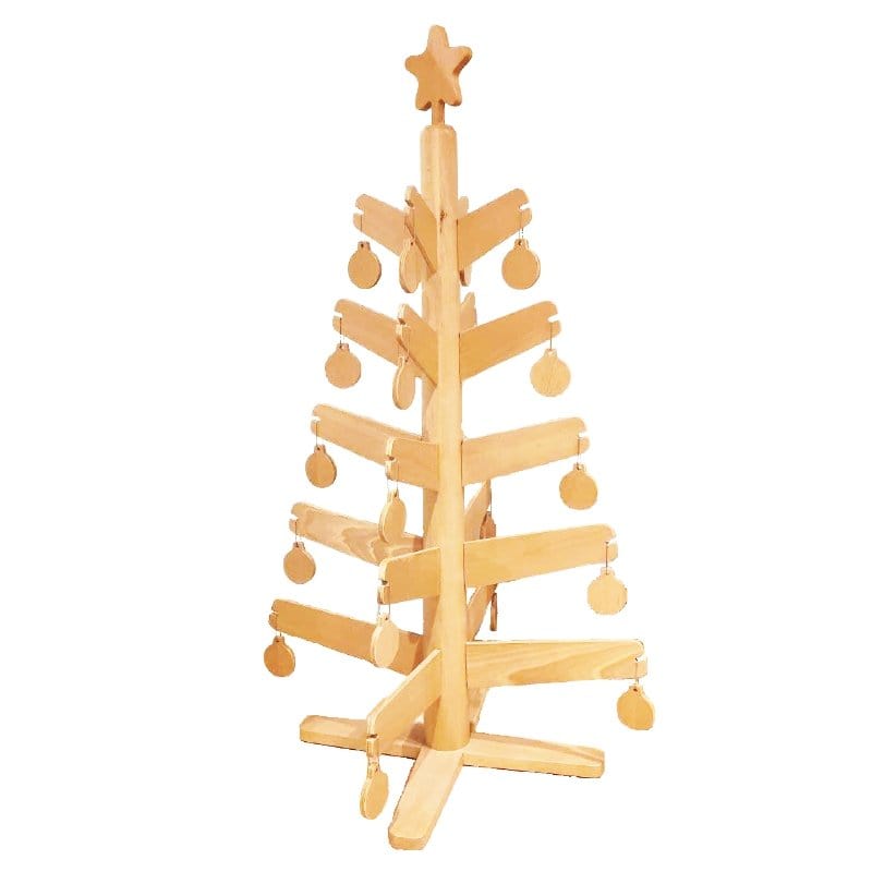 Christmas Tree - Solid Beech wood Natural (MCS-SD18601) (C2209) picket and rail