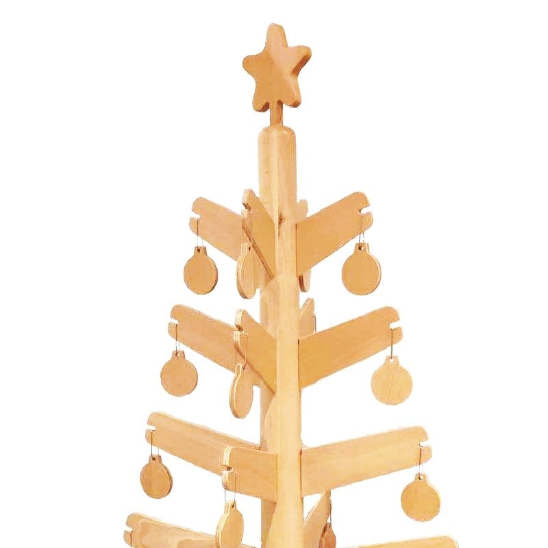 Christmas Tree - Solid Beech wood Natural (MCS-SD18601) (C2209) picket and rail