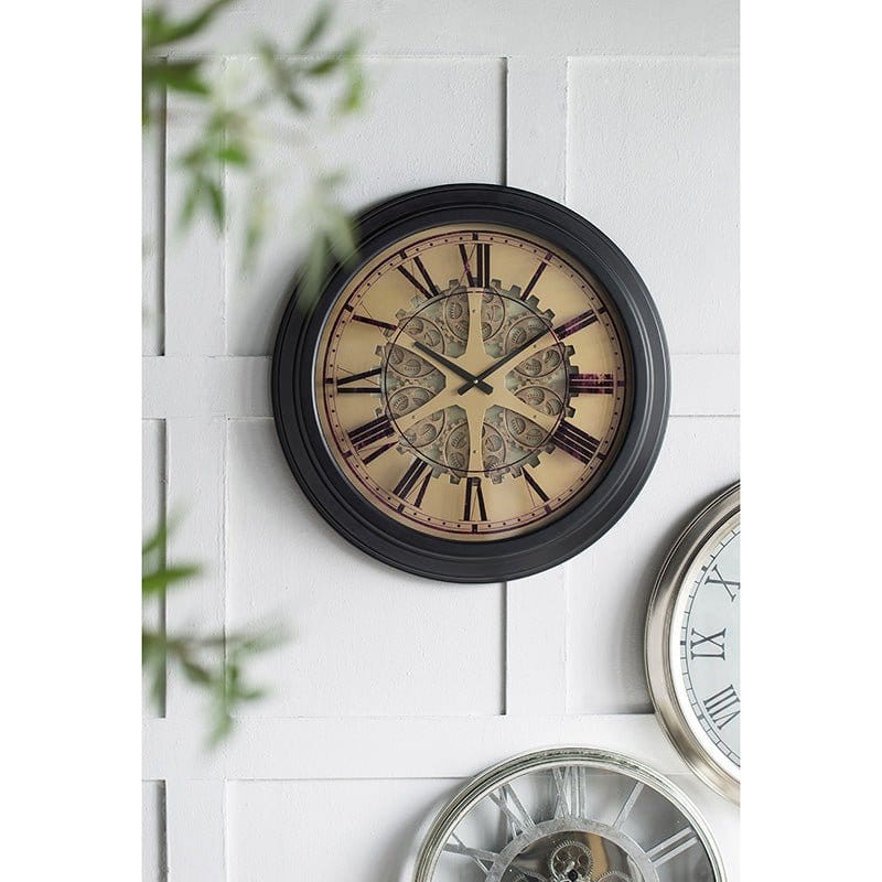 Clock - Classic Gears Wall Clock (AB-40050) picket and rail