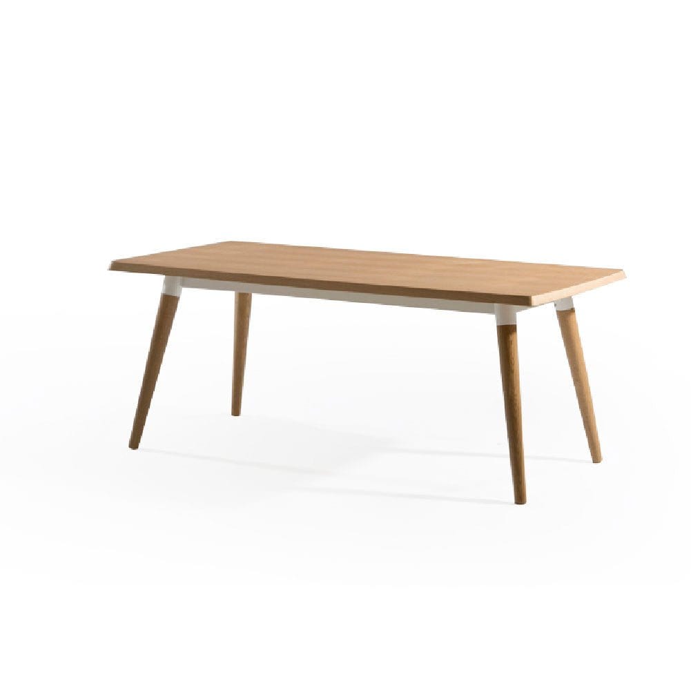 Copine 1.6m Dining Table in American White Oak (MCS-SD9191W-OAK/GOLD-1600) (C2209) picket and rail