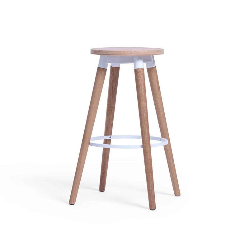 Copine Solid Wood Counter-Height Stool in American Walnut + Beech Stained Walnut Legs + Black Matt Powdercoated Steel Frame (MCS-SD17012A-WAL/BLK)  (C2209) picket and rail