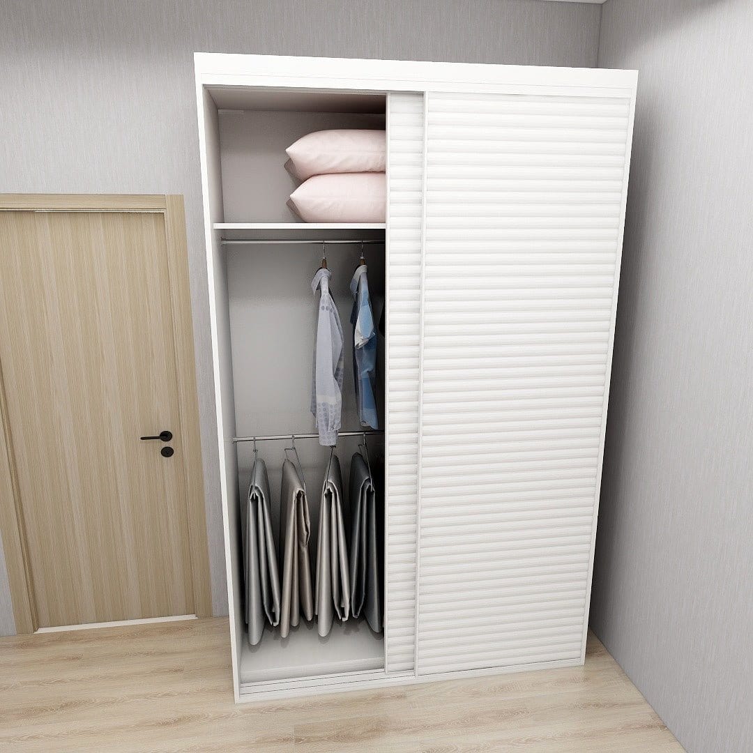 Custom Carpentry 1.2m-1.5m Sliding-Door Wardrobe - Assorted Colors picket and rail