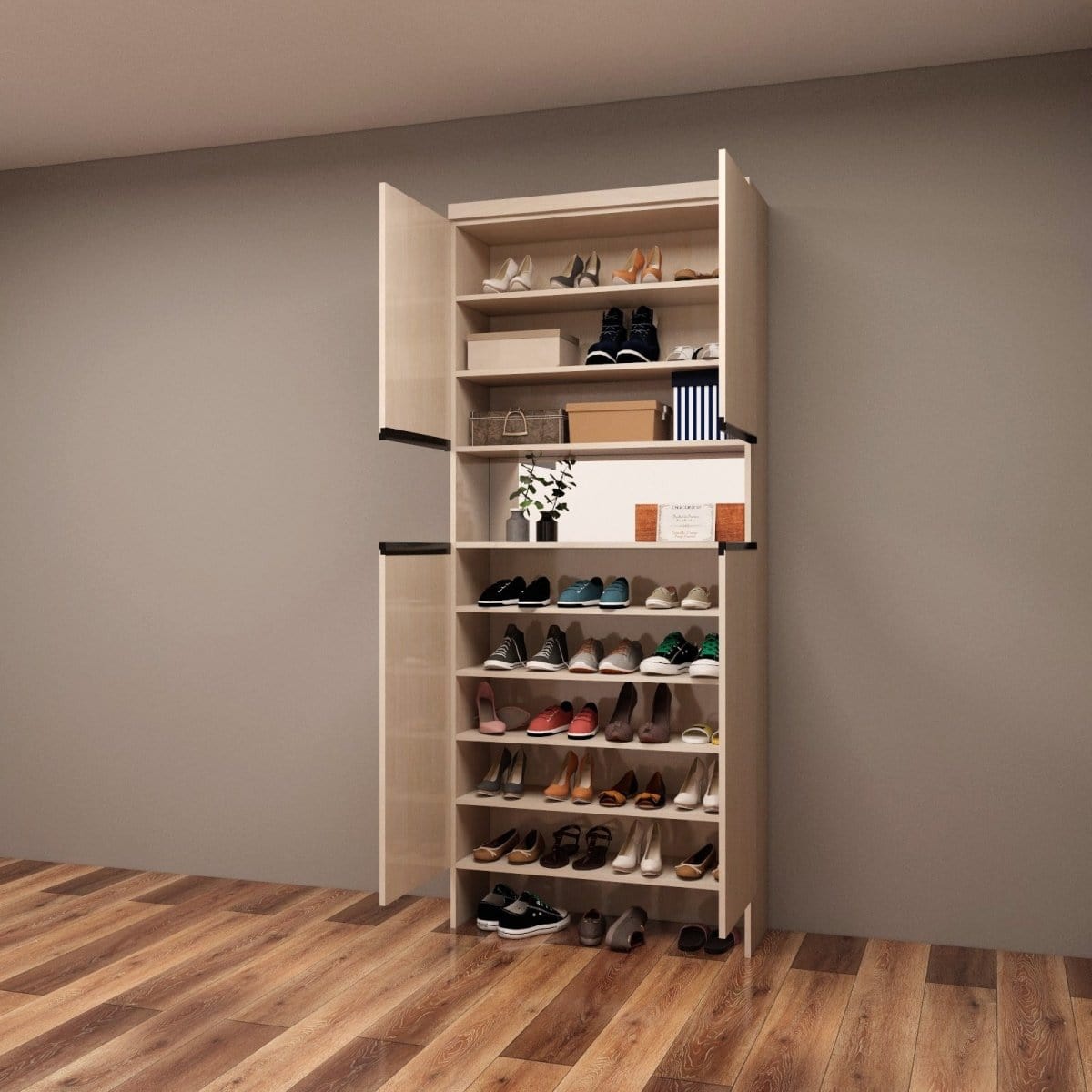 Custom Carpentry Full-Height Shoe Cabinet - Assorted Colour (SC1