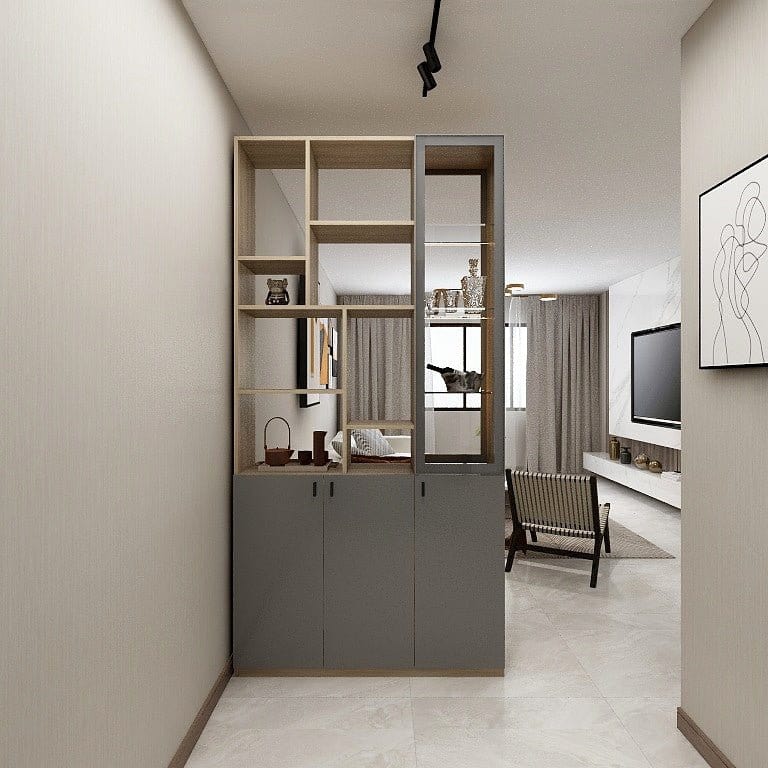 Custom Carpentry Full-Height Shoe Cabinet (SC08) picket and rail