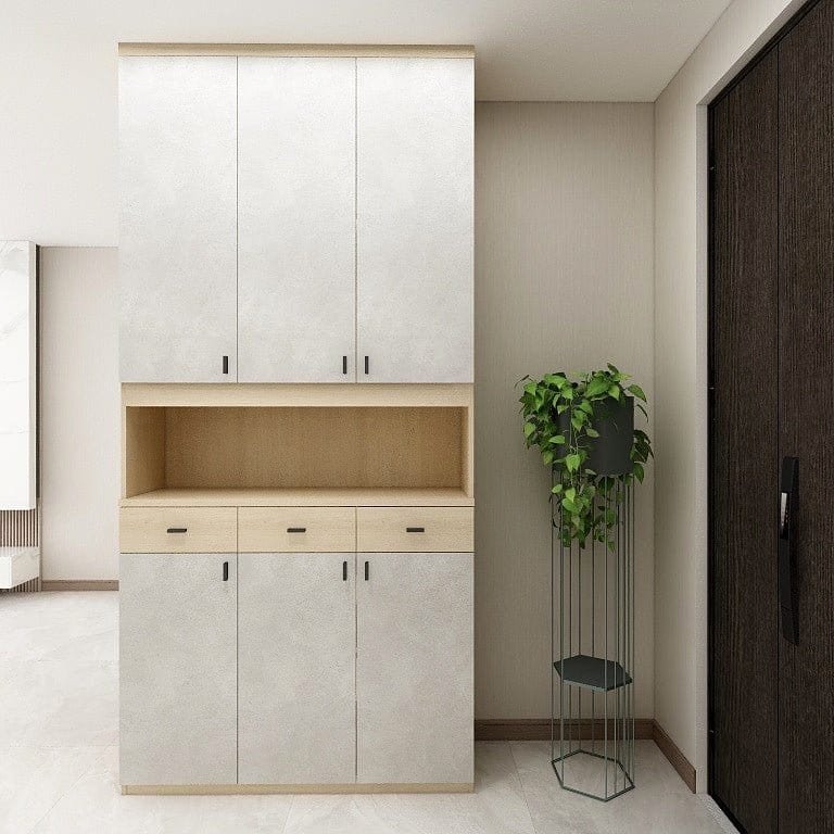 Custom Carpentry Full-Height Shoe Cabinet (SC28) Picket&Rail