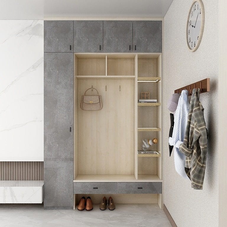 Custom Carpentry Full-Height Shoe Cabinet (SC31) Picket&Rail