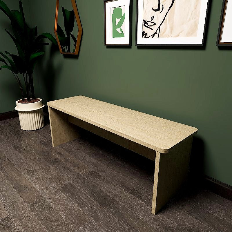 Custom Dining Bench - 1.3m Walnut/Grand Oak picket and rail