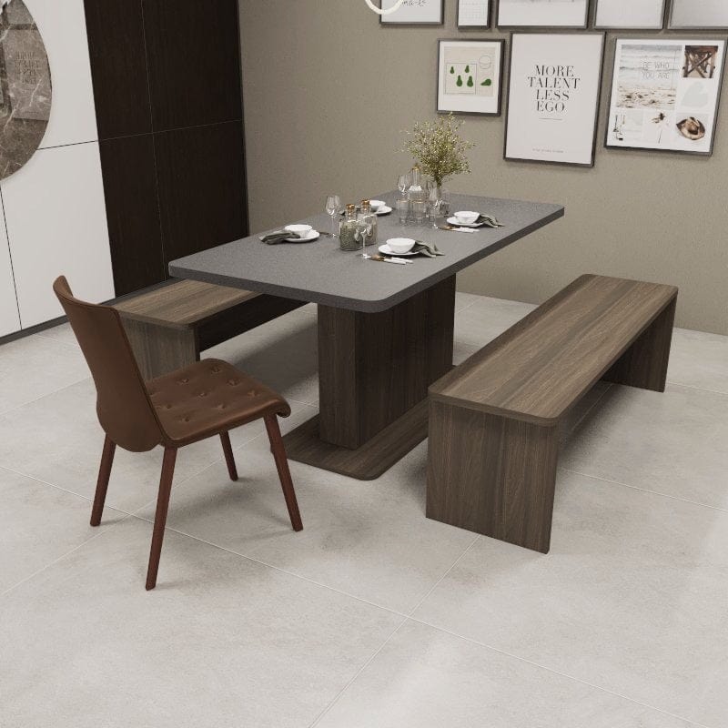 Custom Engineered Solid Wood Textured Top 5 7 Seater Dining Table