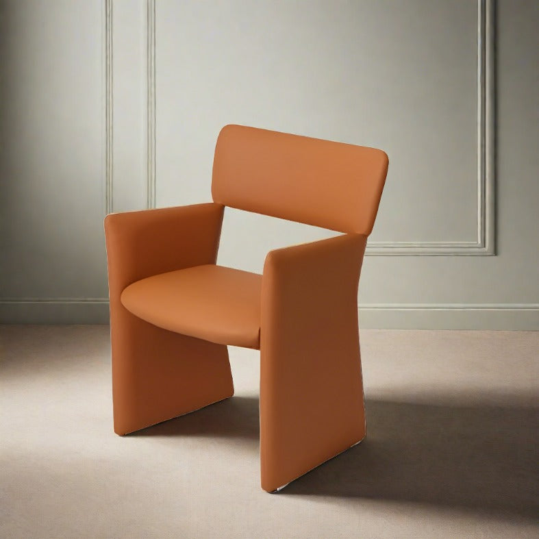 Custom Fiber Glass Dining Chair with Vegan Leather - Jewel Arm Chair (CH2052) picket and rail