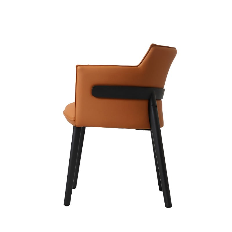 Custom Solid Wood Dining Chair with Vegan Leather - CH2067 picket and rail