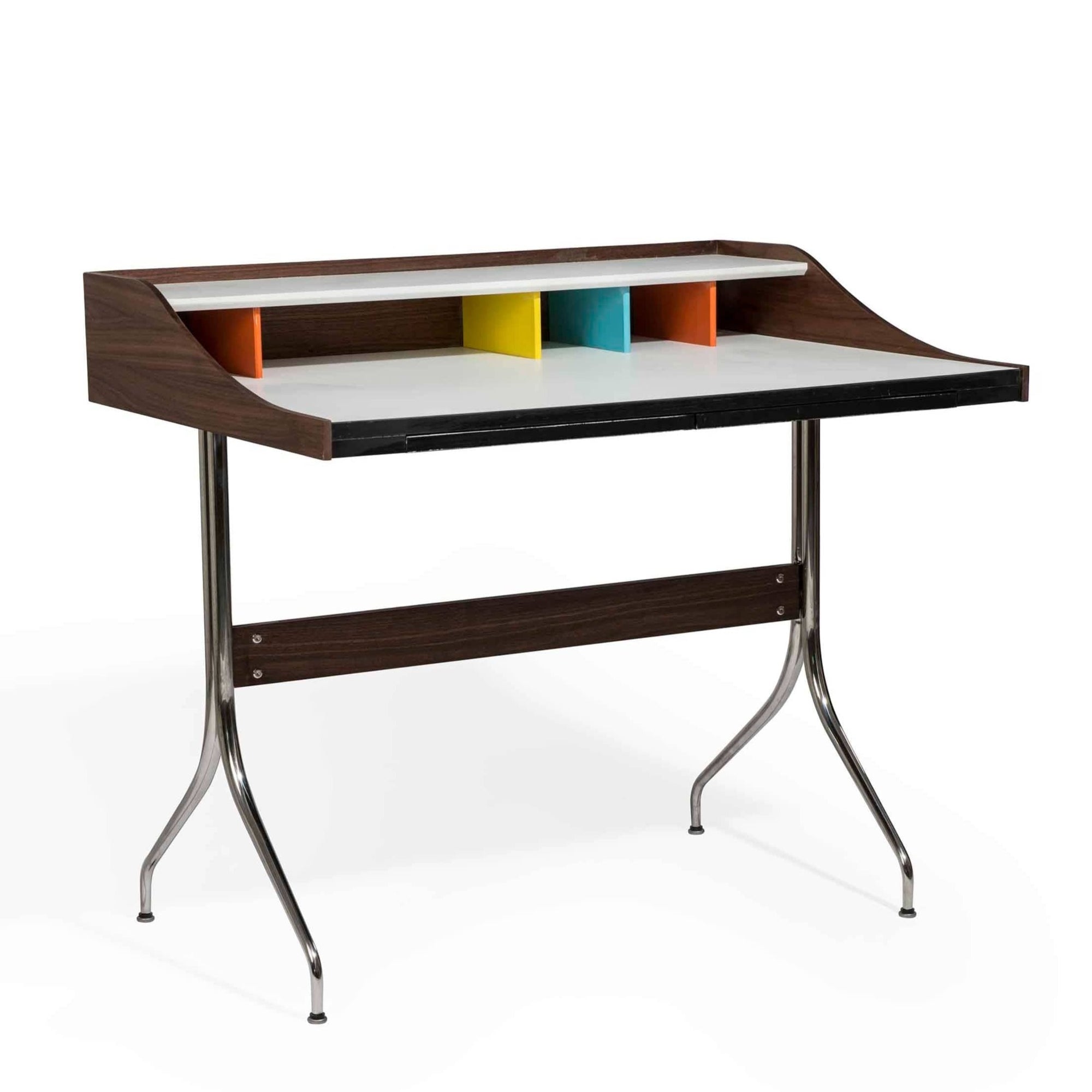 Custom Solid Wood Study Table - OT9407 picket and rail