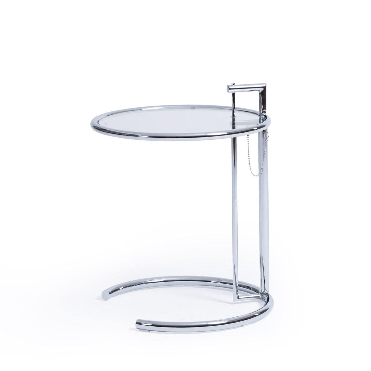 Custom Stainless Steel Side Table with Tempered Glass Top - CT1001 picket and rail