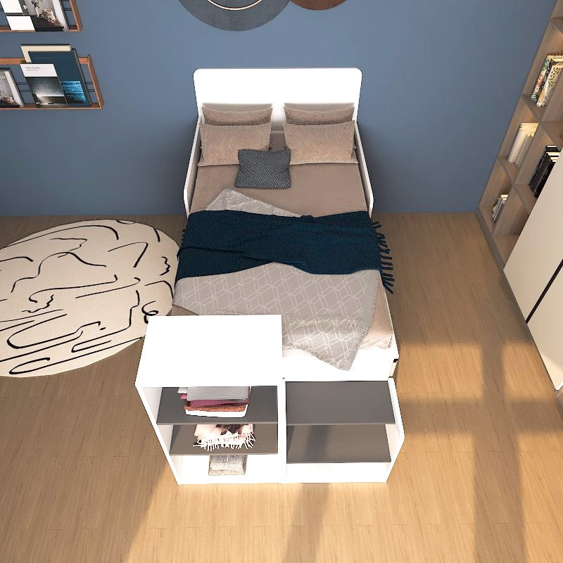 Custom Tatami High Platform Single/Super Single Size Captain Bed with 24 Built-in Soft-close Drawers picket and rail